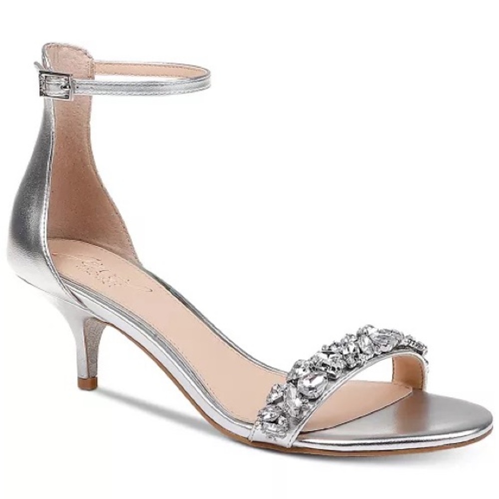 BADGLEY MISCHKA DASH KITTEN HEEL SANDALS